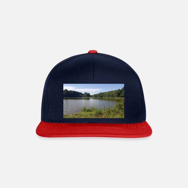 Lake - Snapback Cap - navy/red