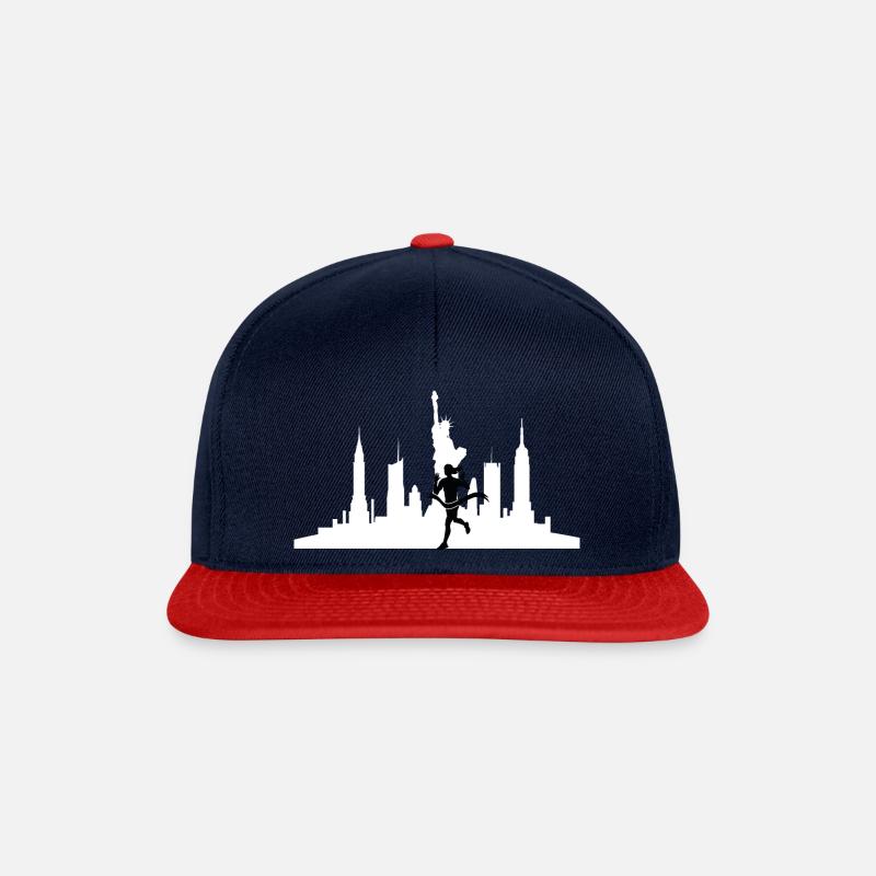 Skyline Marathon Winner - Snapback Cap - Navy/Rot