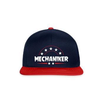 Mechaniker Beruf - Snapback Cap - Navy/Rot - Vorne
