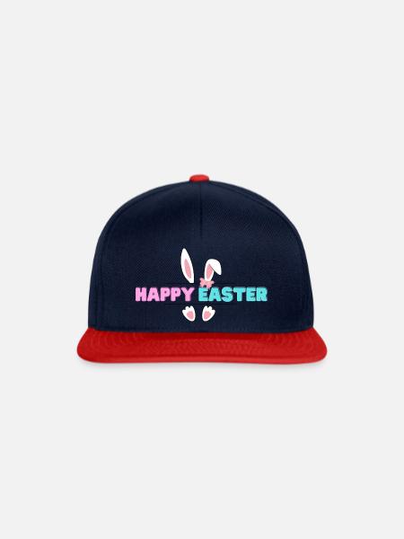 Happy Easter - Snapback Cap - Navy/Rot