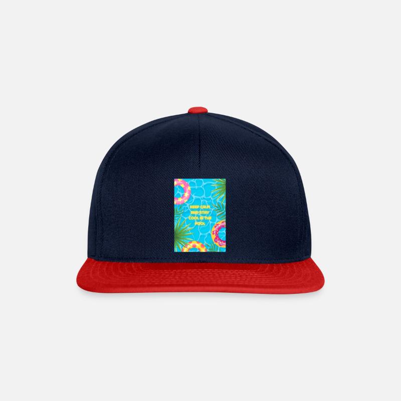 Poolside Chill - Casquette snapback - bleu marine/rouge