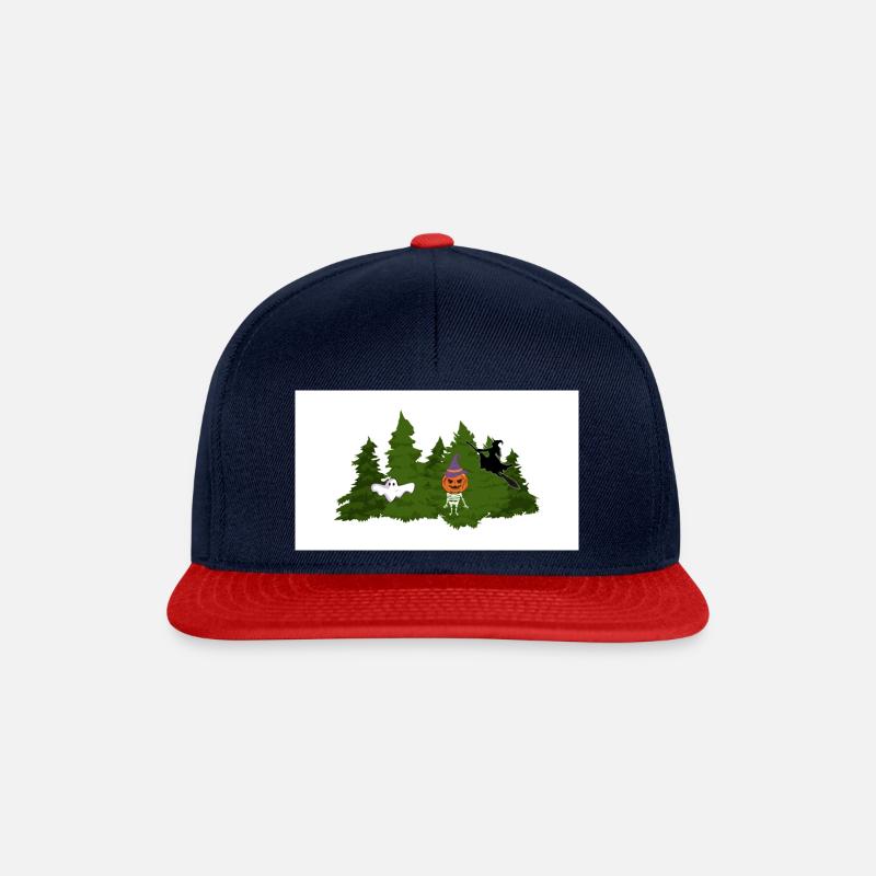 Helloween Design - Snapback Cap - Navy/Rot