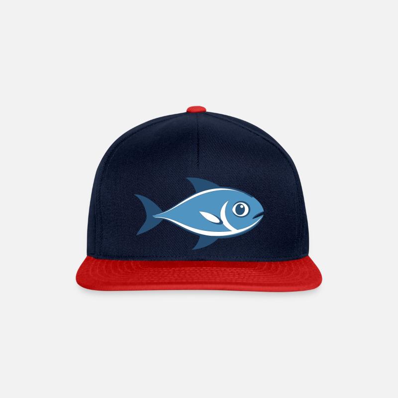 Fische Fischerei - Snapback Cap - Navy/Rot