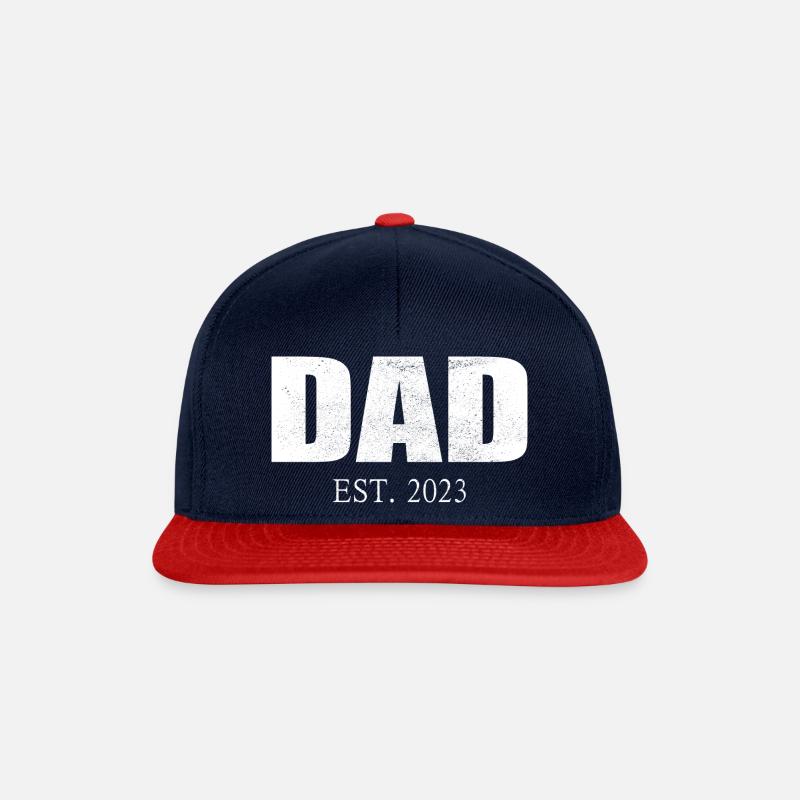 Dad 2023 Werdender Papa Geschenk coole - Snapback Cap - Navy/Rot