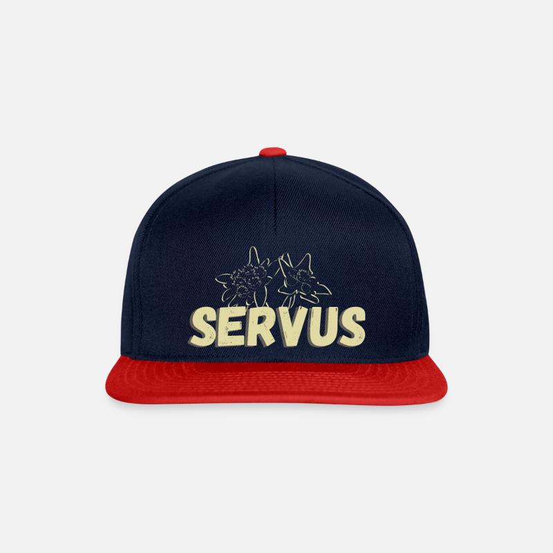 Servus - Snapback Cap - Navy/Rot