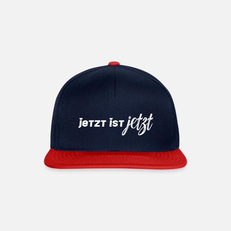jetzt ist jetzt - Snapback Cap - Navy/Rot