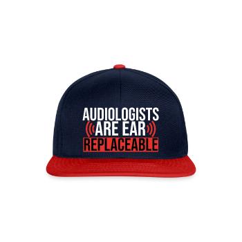 Audiologists Are Ear Replaceable Funny - Snapback Cap - navy/red - Front