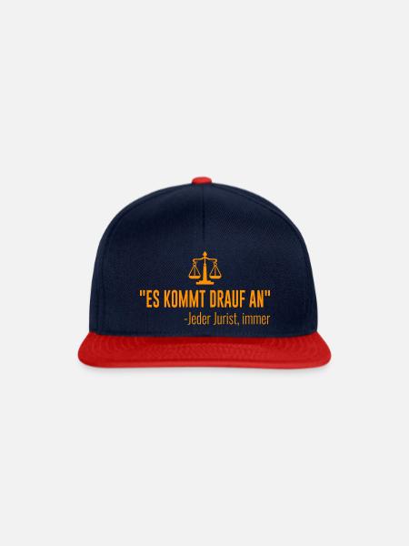 Anwalt Jurist Cooler Spruch - Snapback Cap - Navy/Rot