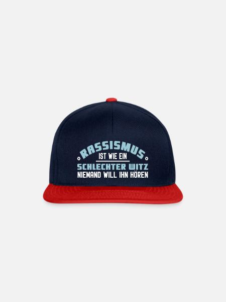 Rassismus schlechter Witz - Snapback Cap - Navy/Rot