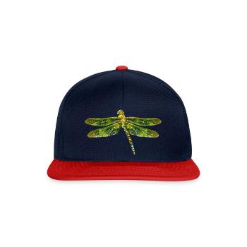 dragon-fly - Snapback Cap - navy/red - Front