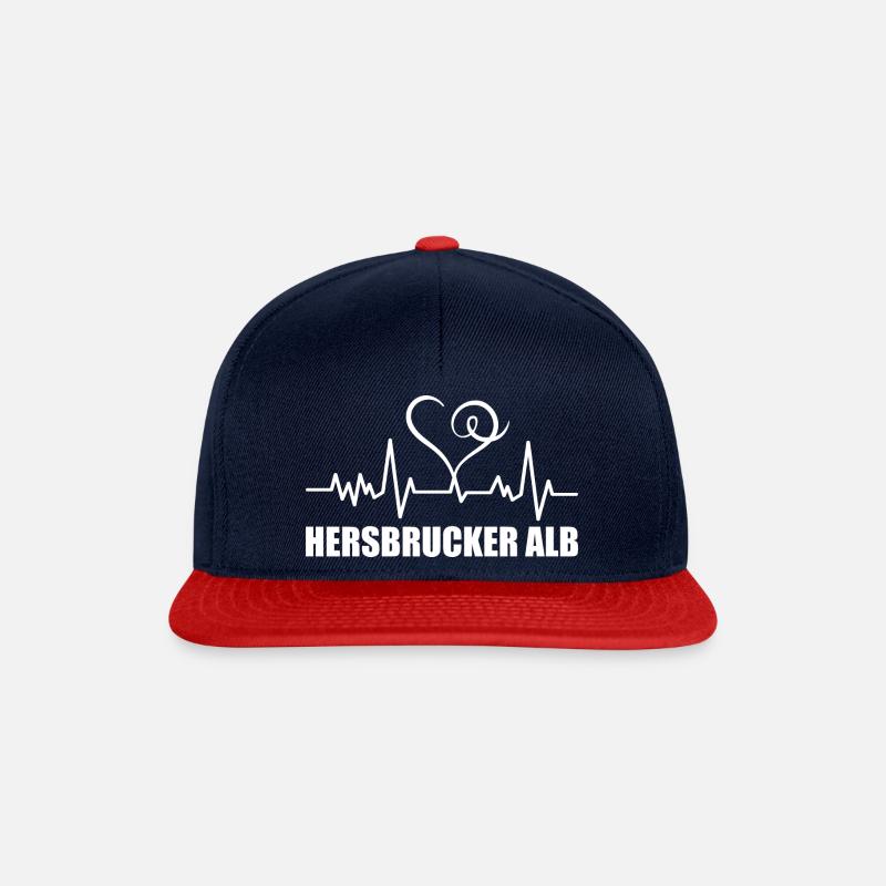 Heartbeat Hersbrucker Alb - Snapback Cap - Navy/Rot