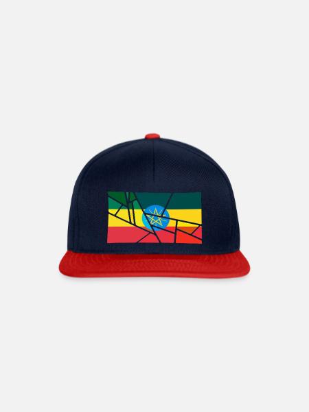 Äthiopien - Snapback Cap - Navy/Rot