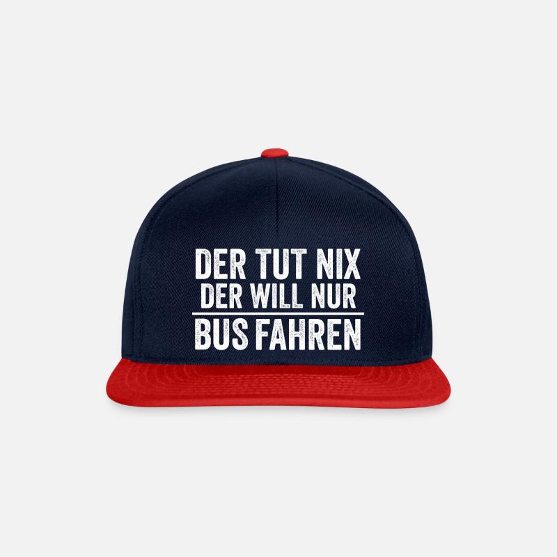 Busfahrer Job Bus Geschenk - Snapback Cap - Navy/Rot