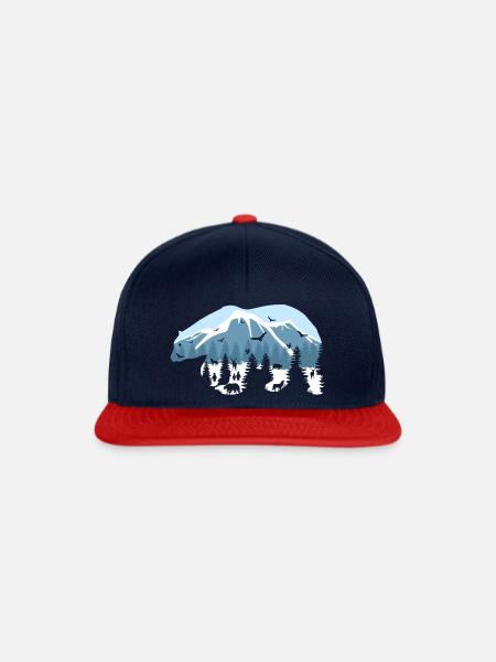 Polar Bear 2 - Snapback Cap - Navy/Rot