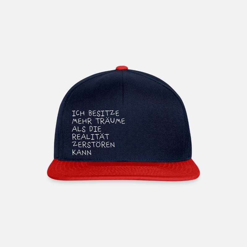 TRÄUME - Snapback Cap - Navy/Rot