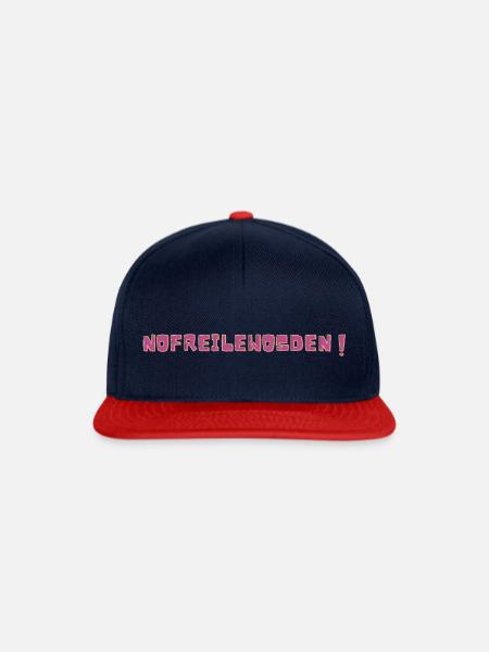 Nofreilewosden - Snapback Cap - Navy/Rot