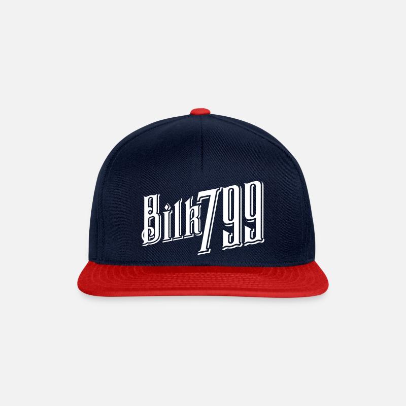 Bilk 799 horizontal - Snapback Cap - Navy/Rot