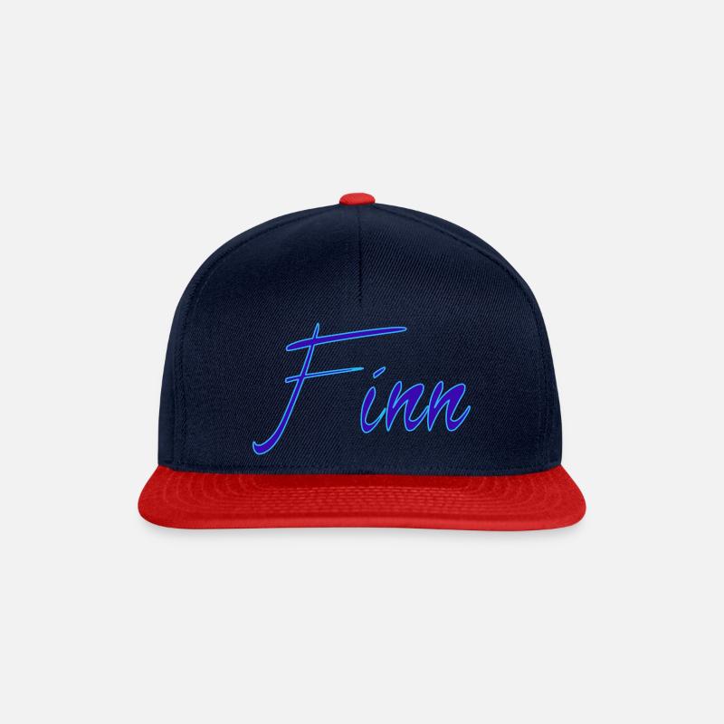 Finn - Snapback Cap - Navy/Rot