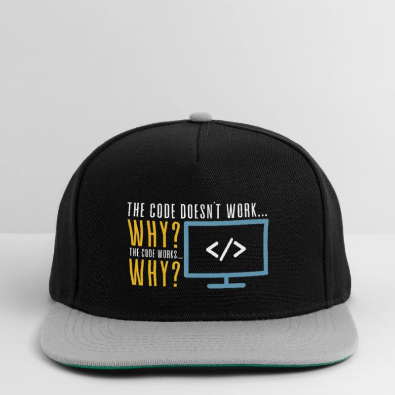 Code Coder Programmer Software Coding Nerd Snapback Cap