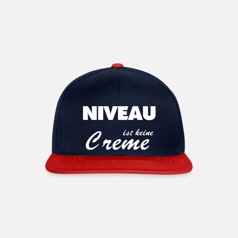 Niveau Creme - Snapback Cap - Navy/Rot