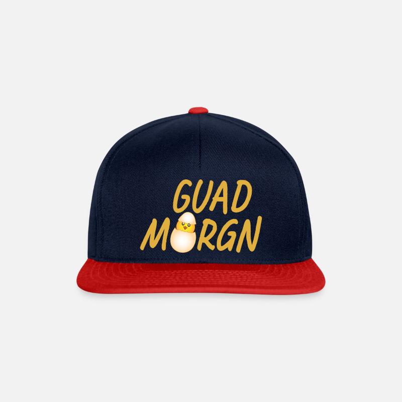 guten-morgen-bayerisch - Snapback Cap - Navy/Rot