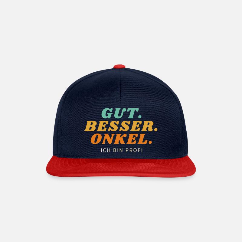 Retro gut besser Onkel - Snapback Cap - Navy/Rot