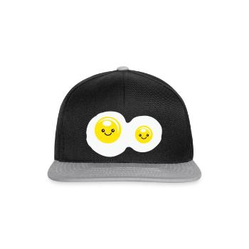 Œufs au plat - Casquette snapback - noir/gris - Devant