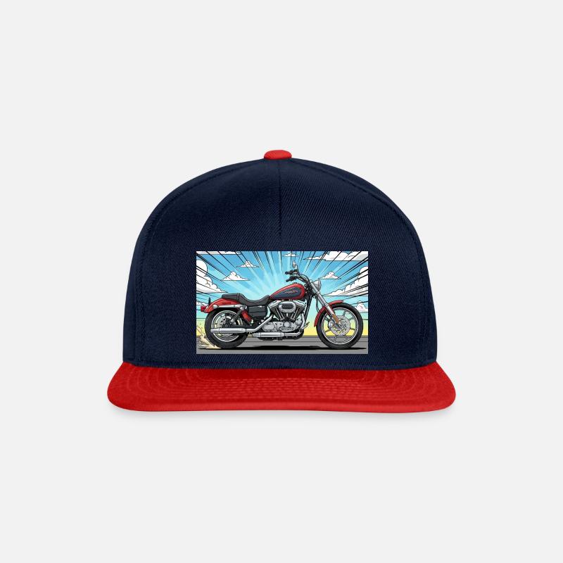 Comic Style - Snapback Cap - Navy/Rot