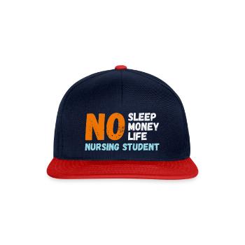 Ausbildung Krankenschwester - Snapback Cap - Navy/Rot - Vorne