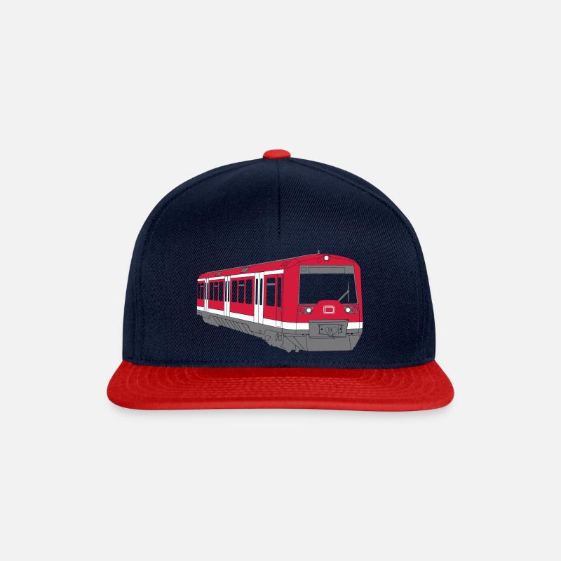 S-Bahn Hamburg - Snapback Cap - Navy/Rot