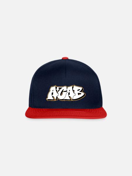 ACAB Grafiti - Snapback Cap - Navy/Rot