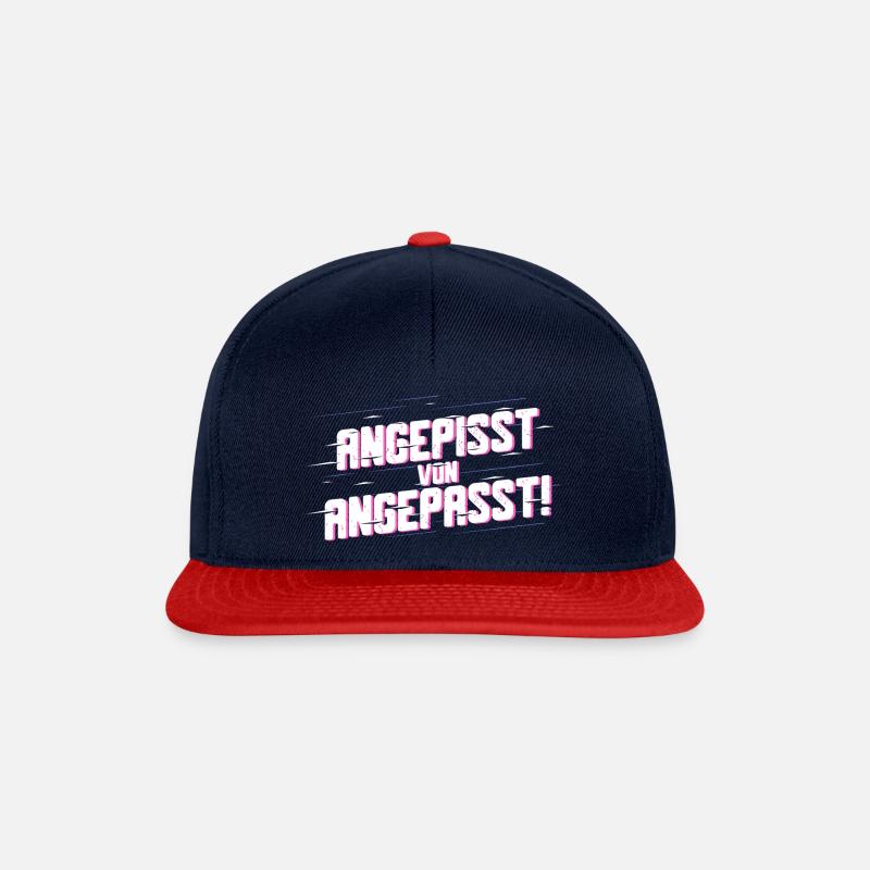 Angepisst von Angepasst ! - Snapback Cap - Navy/Rot