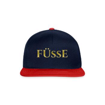Füße - Snapback Cap - Navy/Rot - Vorne