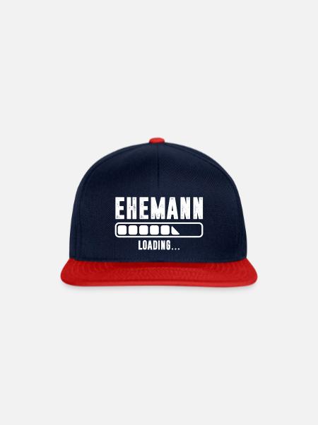 EHEMANN - Snapback Cap - Navy/Rot