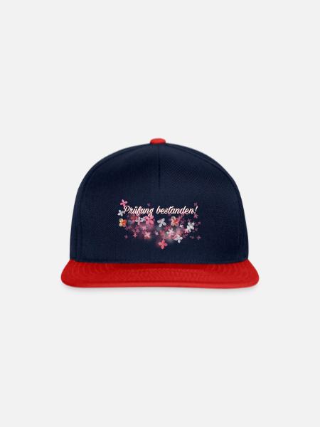 Prüfung bestanden! - Snapback Cap - Navy/Rot