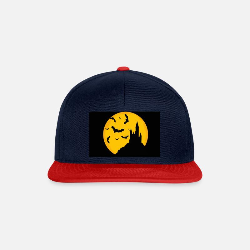 Halloween - Snapback Cap - Navy/Rot