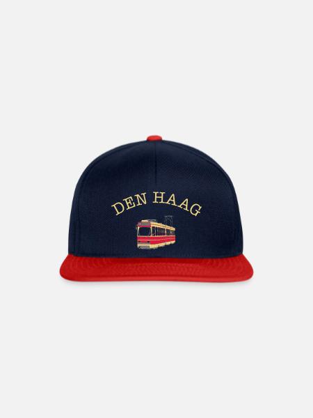 Haag - Snapback Cap - Navy/Rot