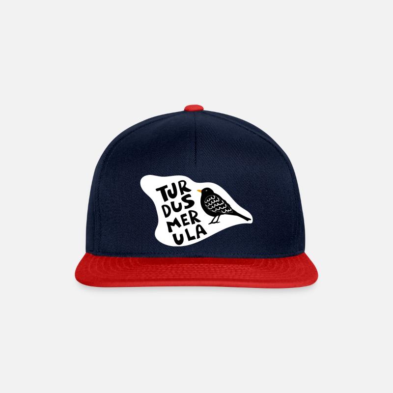 Amsel - Snapback Cap - Navy/Rot