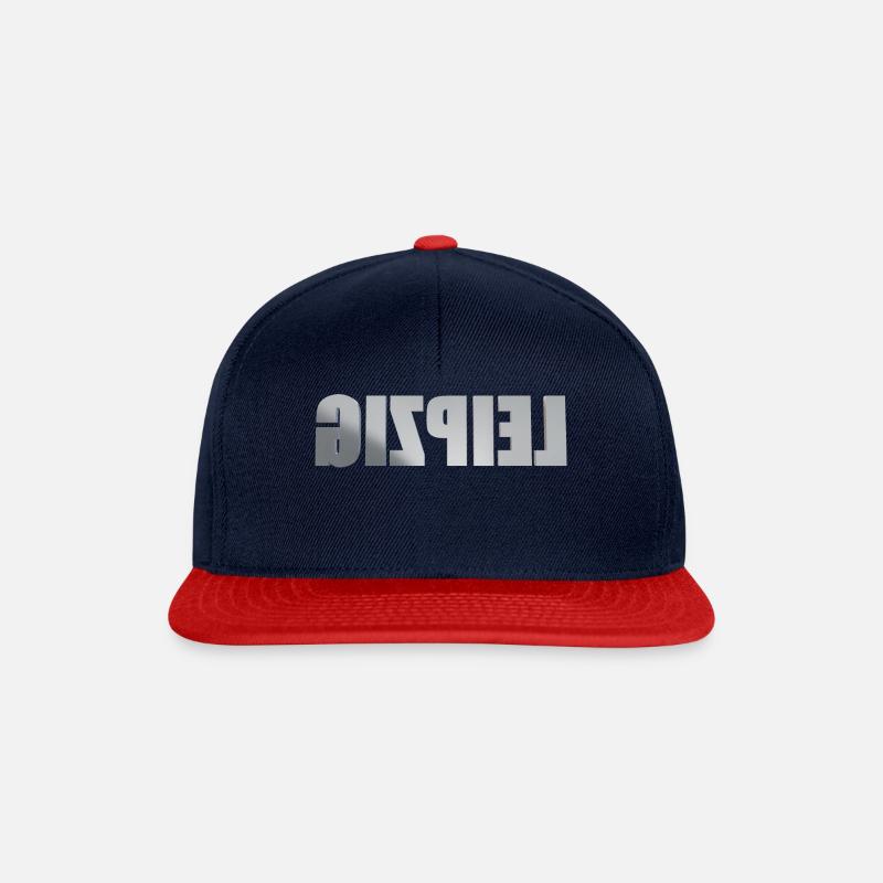 Selfie Leipzig Silber - Snapback Cap - Navy/Rot