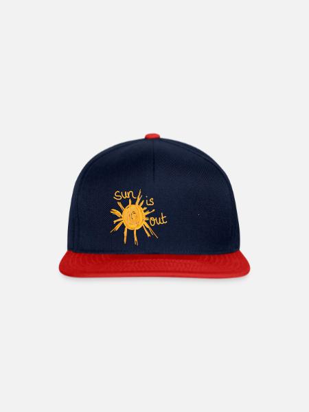 Sun - Snapback Cap - Navy/Rot