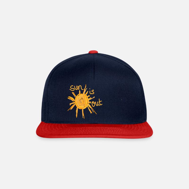 Sun - Snapback Cap - Navy/Rot