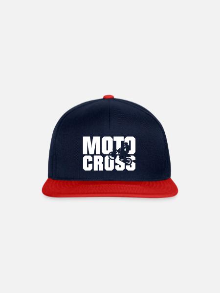 Motocross - Snapback Cap - Navy/Rot