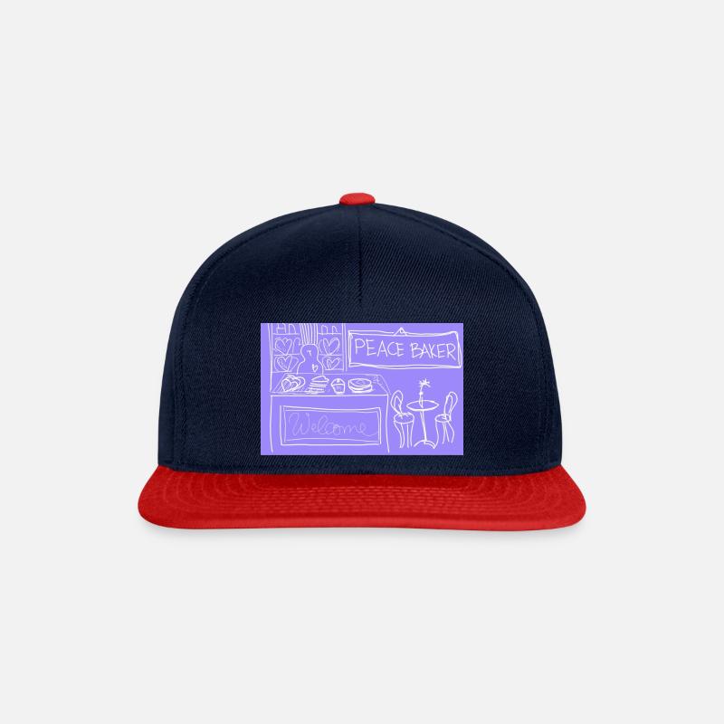 Peace Baker. - Snapback Cap - Navy/Rot