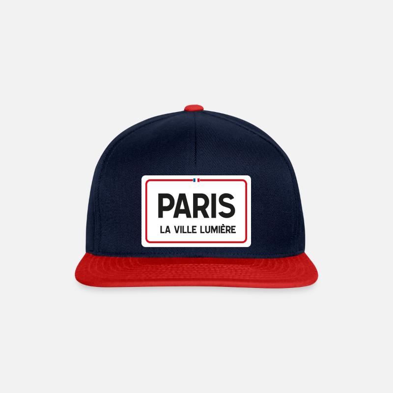 Pariser Ortsschild - Snapback Cap - Navy/Rot