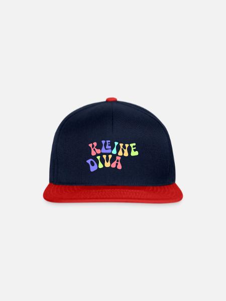 Kleine Diva - Lustiges T-Shirt - Snapback Cap - Navy/Rot