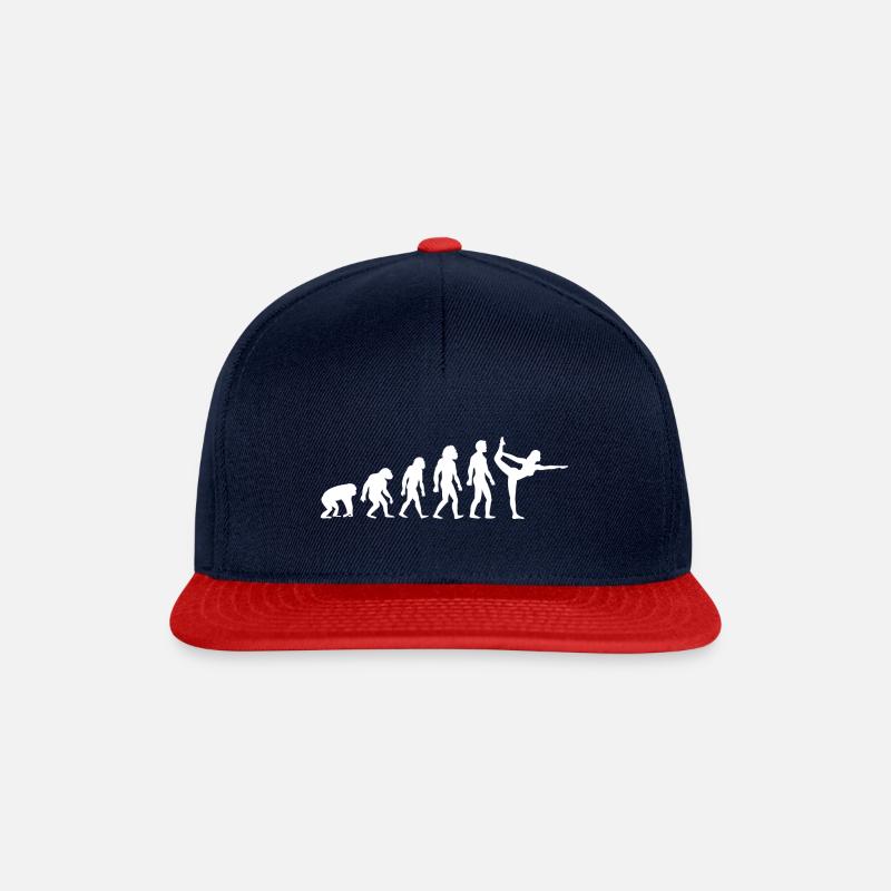 Yoga Joga Yogi Evolution Geschenk - Snapback Cap - Navy/Rot