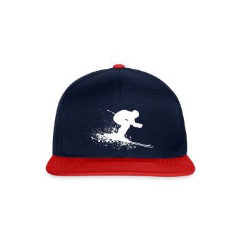 Ski Ski Ski Sports d’hiver Idée cadeau - Casquette snapback - bleu marine/rouge - Devant