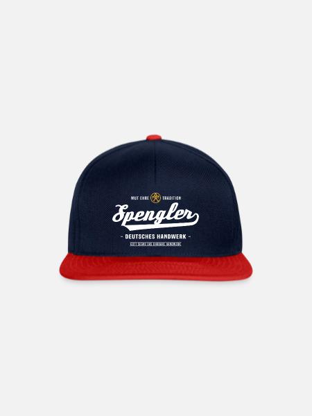 Spengler Spenglermeister Zunftzeichen Handwerk - Snapback Cap - Navy/Rot