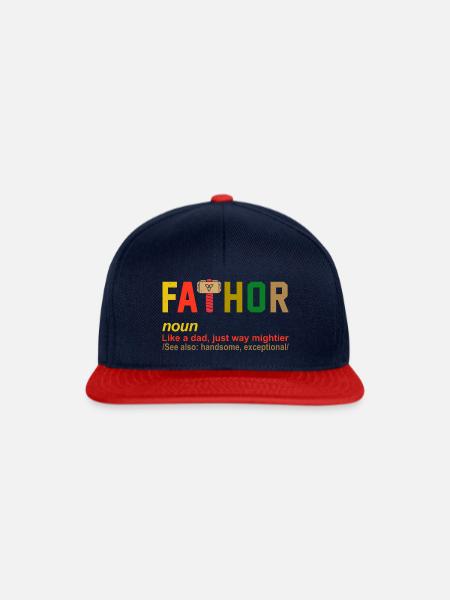 Zitat des Fathor-Vaters - Snapback Cap - Navy/Rot
