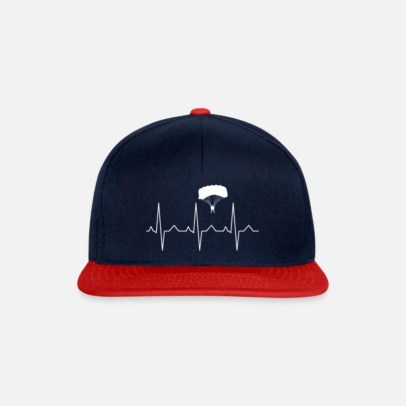 Fallschirmspringen Fallschirm Skydive Geschenk - Snapback Cap - Navy/Rot